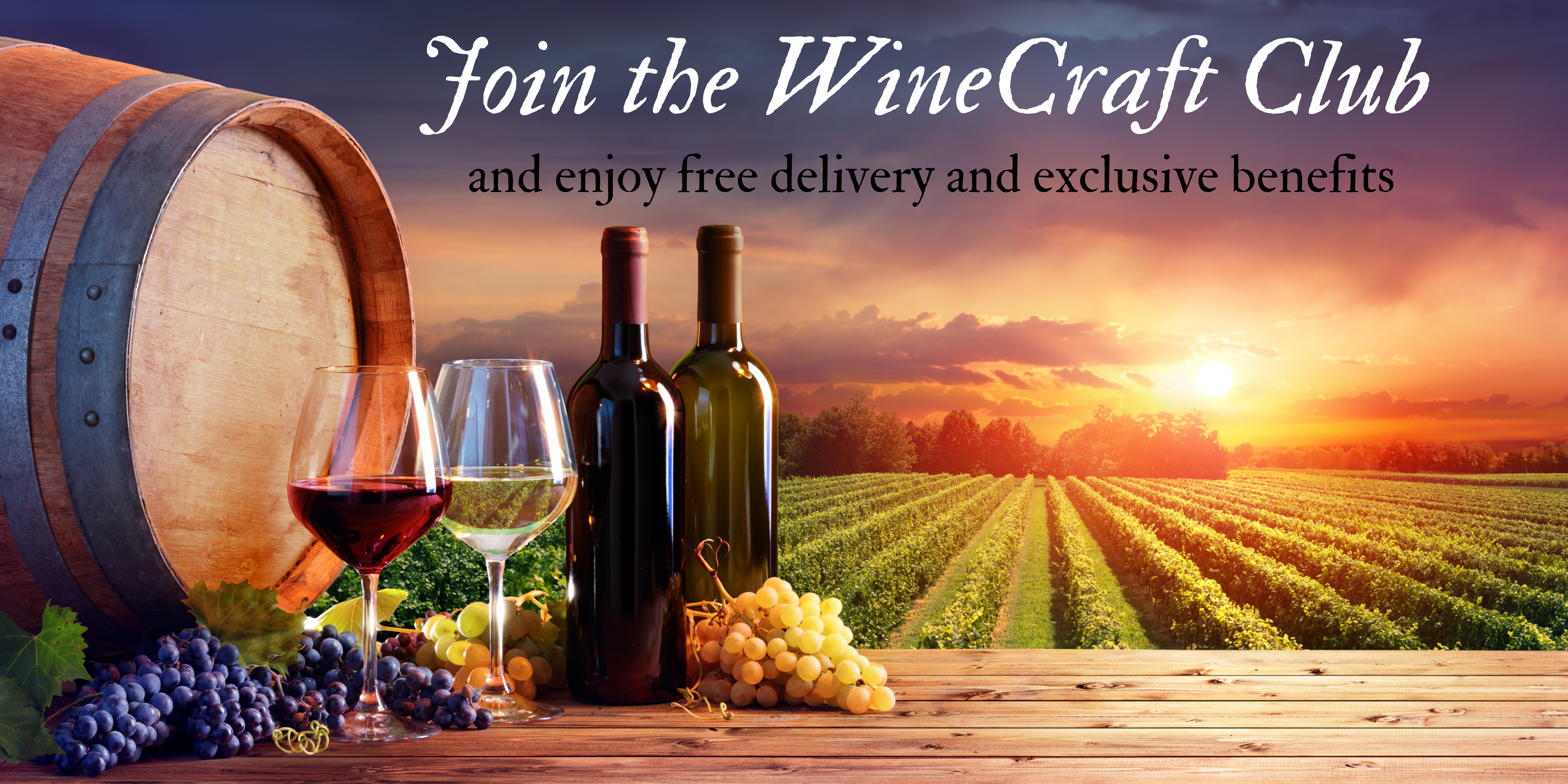 WineCraft club free delivery and exclusive benefits 