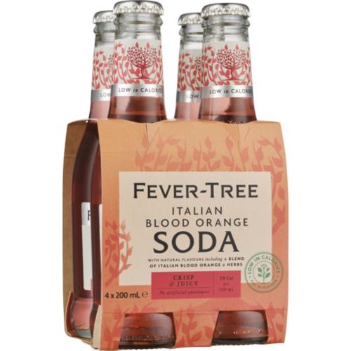 image of Fever Tree UK Blood Orange Soda 4 x 200ml 