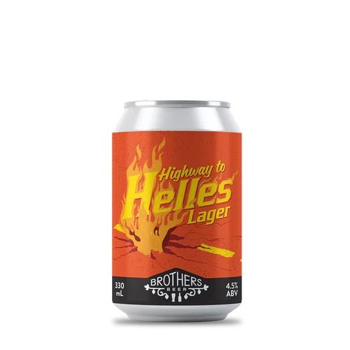 image of Brothers Beer Highway to Helles Lager 330ml Can 6 Pack
