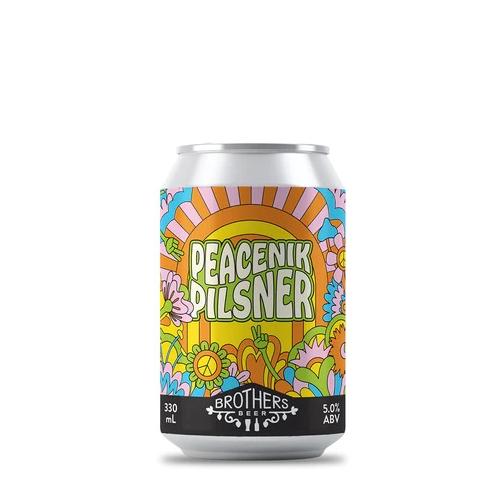 image of Brothers Beer Peacenik Pilsner 330ml Can 6 Pack