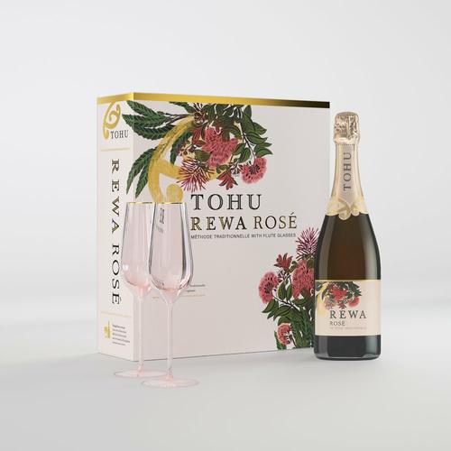 image of Tohu Nelson Rewa Methode Traditionnelle Sparkling Rose 2017 Gift Box