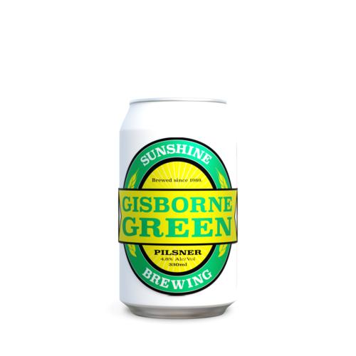 image of Sunshine Brewery Gisborne Green Pilsner 12 pack