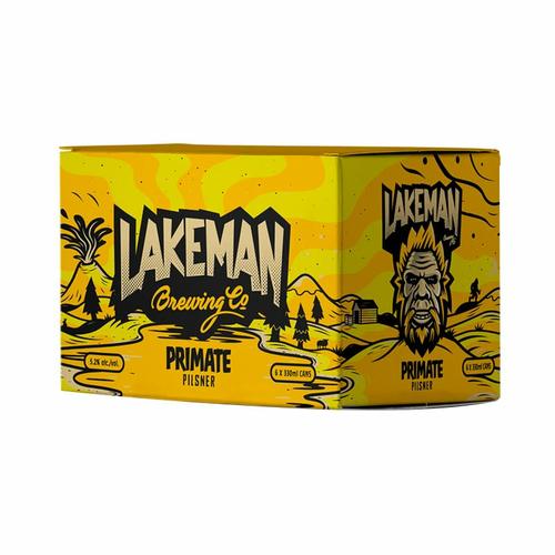 image of Lakeman Brewing Co Primate Pilsner 6 Pack 