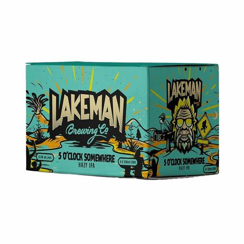 image of Lakeman Brewing Co Five Oclock Somewhere Hazy 6 Pack
