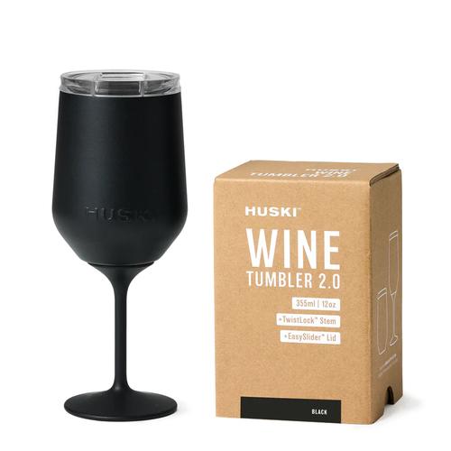 image of Huski Wine Tumbler Black Colour 2.0  Stemware